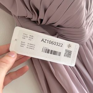 Azazie floor length one shoulder dress